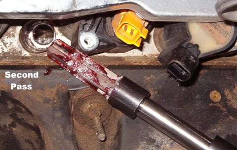 1999 Ford Crown Victoria - I didn't want to overload the grease, so I stopped halfway & cleaned it out.