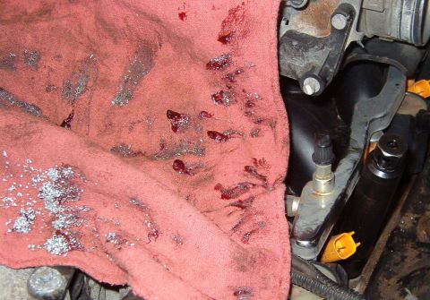 1999 Ford Crown Victoria - A lot of metal gets removed for the BigSerts, which have a thicker wall than the normal TimeSerts.