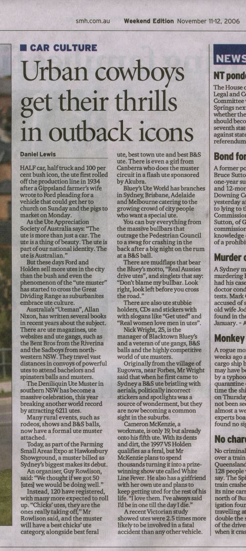 1975 Ford Ranchero - From the Nov 11-12, 2006 Sydney Morning Herald