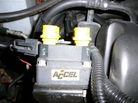 1997 Mercury Grand Marquis - Step 6: Follow all of the spark plug wires back from each cylinder and label the coilpack locations. Also mark the top of the plug boot at…