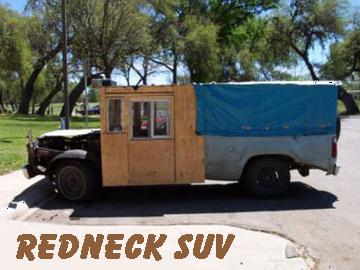 1995 Ford Bronco - Custom truck build features a unique wooden cab and a tarped bed.