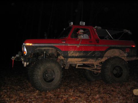 1979 Ford Bronco - This lifted 1979 Ford Bronco is equipped for off-road adventures with large tires and a stance.