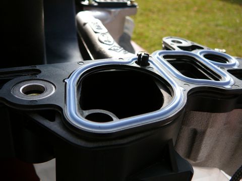 1997 Mercury Grand Marquis - This photo shows a close-up of an intake manifold gasket, not a 1997 Mercury Grand Marquis.