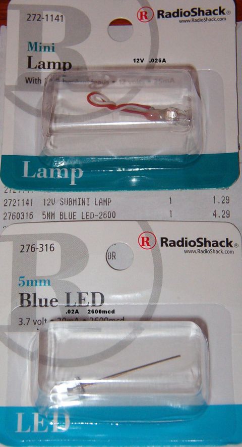 1999 Ford Crown Victoria - Potential replacements for the crappy stock headlight switch bulbs. The LED will require a 500 Ohm resistor to keep its power consumption i…