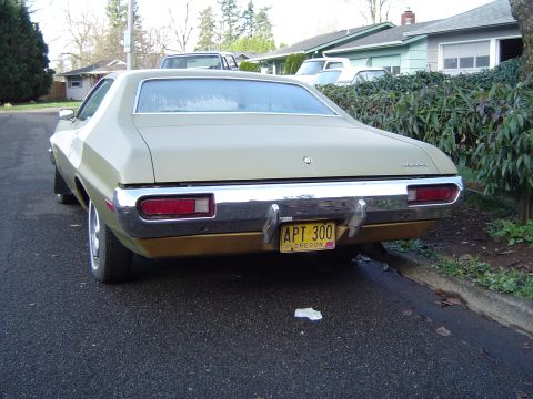 1973 Ford Torino - Rear view of a 1973 Ford Torino parked on a residential street.