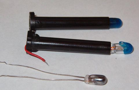1999 Ford Crown Victoria - The bulb condom only fits because it's torn up, and the stranded leads would have to be stripped & tinned to wrap around the plastic base.