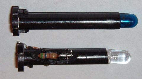 1999 Ford Crown Victoria - I cut the LED's short (positive) lead & soldered it to the resistor, & soldered the cut end onto the long (negative) lead so I could wrap i…
