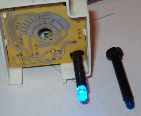 1999 Ford Crown Victoria - After getting the polarity right, it works! I could have soldered the LED & resistor directly to the board, but I like the stock look (even…