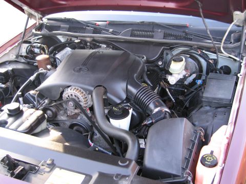 1991 Ford LTD Crown Victoria - The engine bay of a 1991 Ford Crown Victoria LTD shows its V8 engine and associated components.