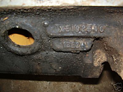 1972 Ford Ranchero - Engine block casting numbers are visible, showing 'XE19254C' and '12E24'.
