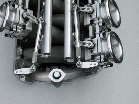 1972 Ford Ranchero - Close-up of a performance carburetor setup, not a 1972 Ford Ranchero.