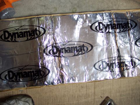 1995 Ford Probe - Roll of Xtreme Dynamat sound deadening material. The Supermotors.net watermark is visible.