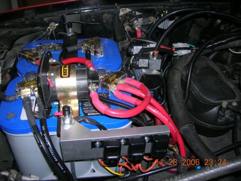 1996 Ford Bronco - Engine bay wiring and dual battery setup, dated November 28, 2006.
