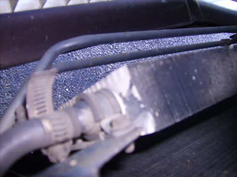 1982 Ford Crown Victoria LTD - You can see both the Power Steering cooler and the tranny cooler in this picture.