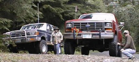 1996 Ford Bronco - 2 Big Broncos 4x4 Club founders - July 1998 - Joe Coppick, 1987 Ford Eddie Bauer Bronco - Kurt Hartsig, 1986 Ford XLT Bronco