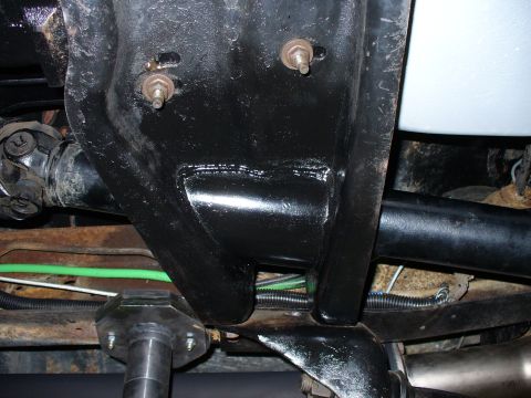 1978 Ford Bronco - bottom view of x-member