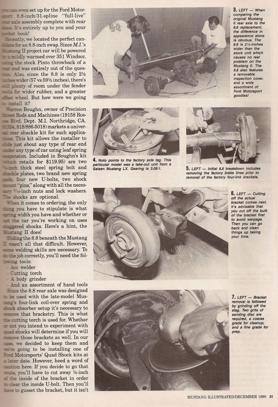 Rear axle assembly being worked on, with tools and parts visible