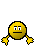 1968 Ford Mustang - Graphic of a yellow smiley face with a neutral expression and outstretched arms and legs.
