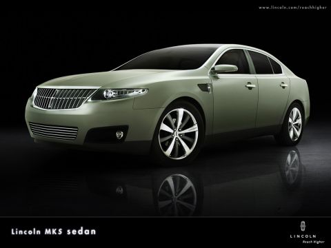 1993 Ford Taurus - A Lincoln MKS sedan is shown in a studio shot against a black background.