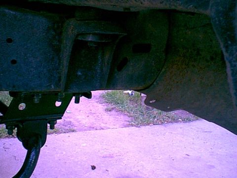 1983 Ford Bronco - This is the stock front Body mount before the 3" body lift and poly mount gets installed.