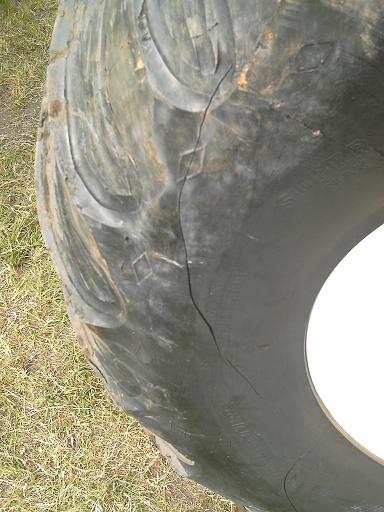 1986 Ford Bronco - This photo shows a cracked tire, not a 1986 Ford Bronco.