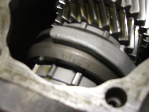1965 Ford Mustang - Internal view of transmission gears, likely from a manual gearbox.