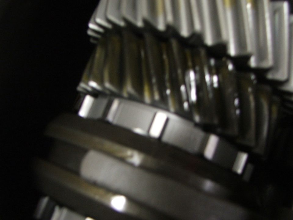 Close-up of meshing gears, likely from a transmission or differential