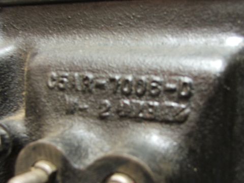 1965 Ford Mustang - Metal part shows casting numbers C5RR-7006-D and 14-2 0782.