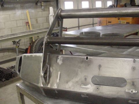 1993 Ford Bronco - Custom fabricated front bumper and roll cage assembly, likely for an off-road vehicle.