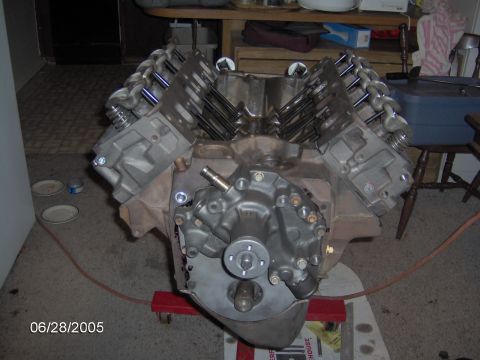 1978 Ford Bronco - Engine block and components are visible on a stand, with a date stamp of 06/28/2005.