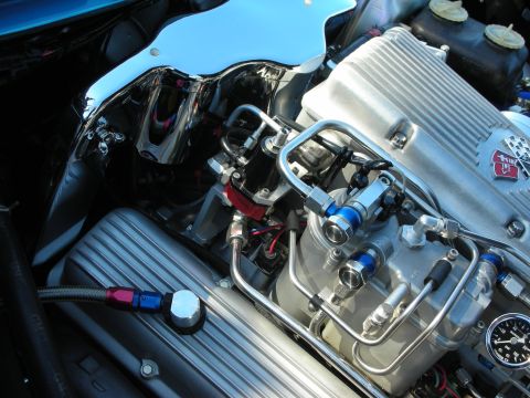 1992 Ford Crown Victoria - Custom engine bay details with polished components and braided fuel lines.