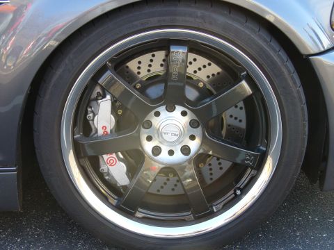 1991 Ford Probe - This image shows a custom wheel with performance brakes, not a 1991 Ford Probe.