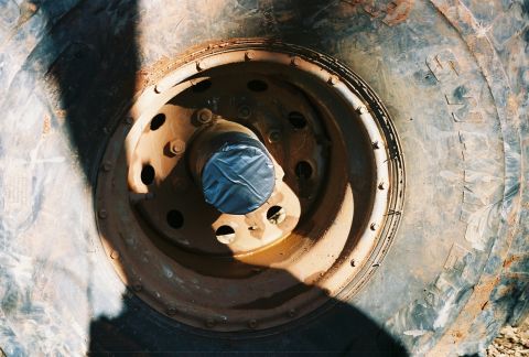 1978 Ford Bronco - This image shows a close-up of a wheel hub and tire, with no clear vehicle identification or year visible.