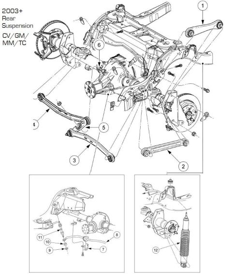 1996 Mercury Grand Marquis - 03+ Rear Suspension