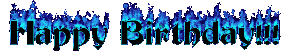 1992 Ford Taurus - A graphic displaying the words "Happy Birthday" with a blue flame effect.