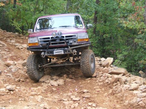 1993 Ford Bronco - This 1993 Ford Bronco navigates a challenging rocky terrain.