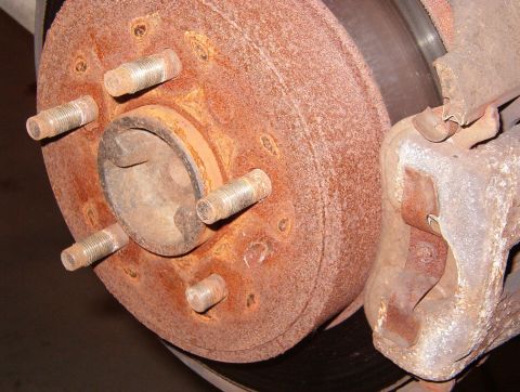 1999 Ford Crown Victoria - One of my studs had been broken somehow, but enough thread was left for the nut to be installed effectively. To replace it, the e-brakes mu…