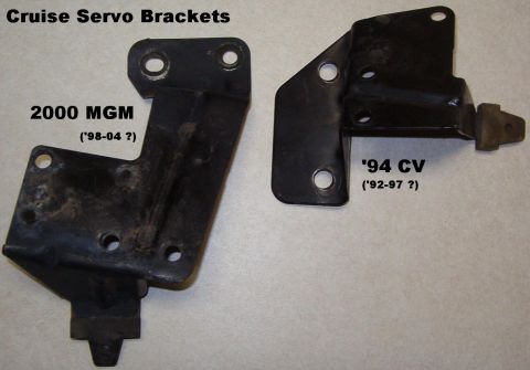 1999 Ford Crown Victoria - Since servo orientation changed with intake design, I'm also swapping the '00 MGM bracket onto the '94 servo to be installed in my '99. Not…