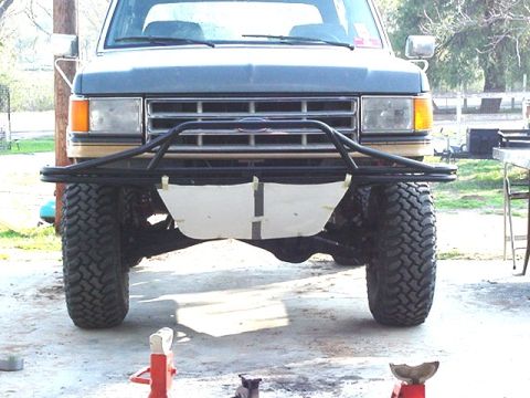 1988 Ford Bronco - This 1987 Ford Bronco features a custom brush guard and aggressive off-road tires, suggesting modifications beyond its original factory app…