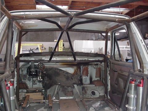 1988 Ford Bronco - This vehicle's interior has been heavily modified with a roll cage and racing components.