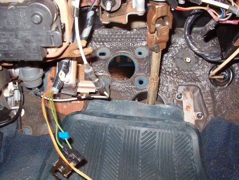 1999 Ford Crown Victoria - Just a shot of the firewall with the pedals & plastic shim removed.