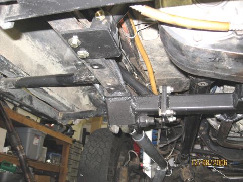 1994 Ford Bronco - Undercarriage view shows custom fabricated crossmembers and suspension components.