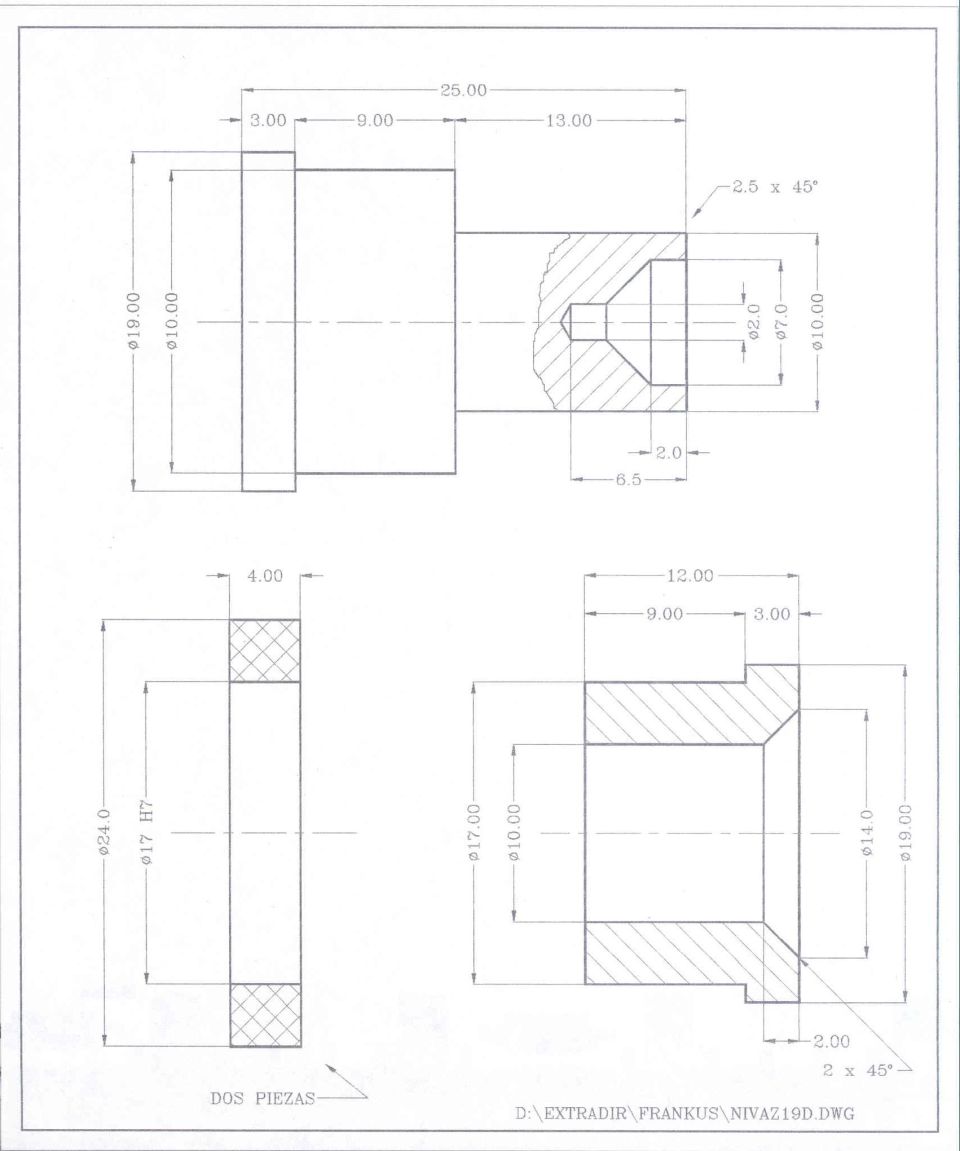 Conjunto eje del rodamiento / Split bearing pin assembly