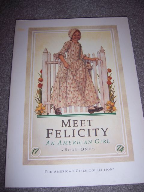 1987 Volkswagen Golf - This document is a book cover for 'Meet Felicity An American Girl - Book One'.