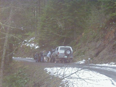 1994 Ford Explorer - The very trail capable Willys, Forest service road trailer hook up to go home. Can't wait to see it on the trail again!