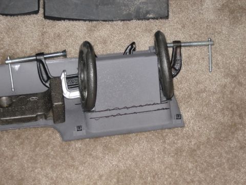 1995 Ford Bronco - I got a little creative with the clamps.....er weights, eh whatever works.