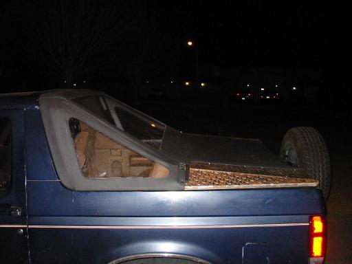 1990 Ford Bronco rear with custom tonneau cover and spare tire