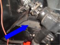 1971 Ford Ranchero - Detail of a vehicle's clutch system, likely showing the master cylinder and linkage components.