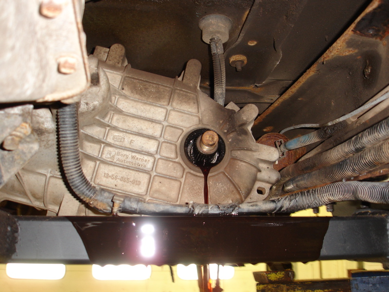 Transmission fluid leaks from Borg Warner transfer case