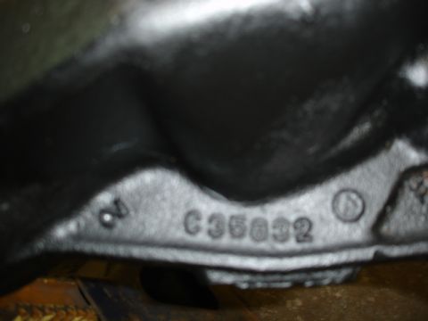 1996 Ford Bronco - A close-up view of a metal casting shows the number C35632, likely a part identifier.